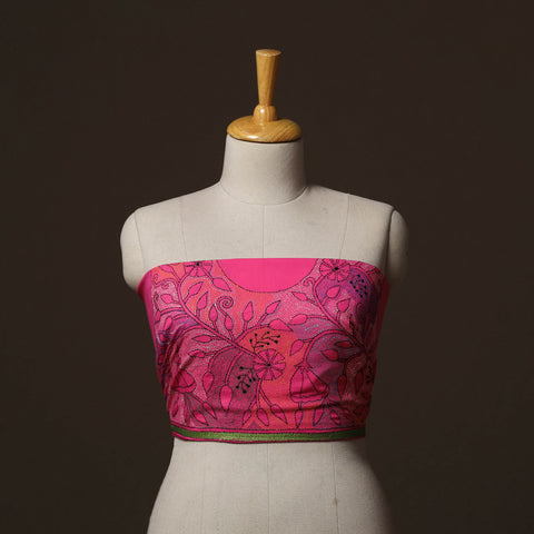Bengal Kantha Hand Embroidered Cotton Blouse Piece 70