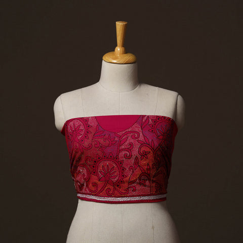 Bengal Kantha Hand Embroidered Cotton Blouse Piece 72