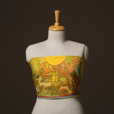 Bengal Kantha Hand Embroidered Cotton Blouse Piece 76