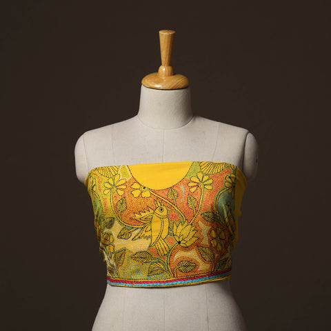 Bengal Kantha Hand Embroidered Cotton Blouse Piece 76