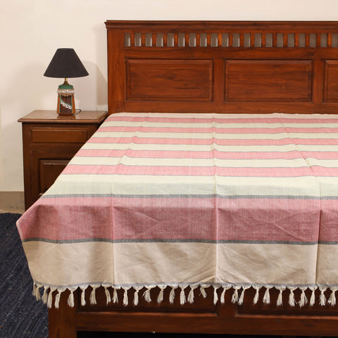 Multicolor - single handloom cotton bed sheet (90 x 60 in)