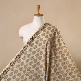Beige Bagh Hand Block Print Natural Dyed Cotton Fabric