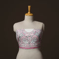 Bengal Kantha Hand Embroidered Cotton Blouse Piece 83