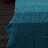 Blue - Pure Handloom Cotton Double Bed Cover from Bijnor 08