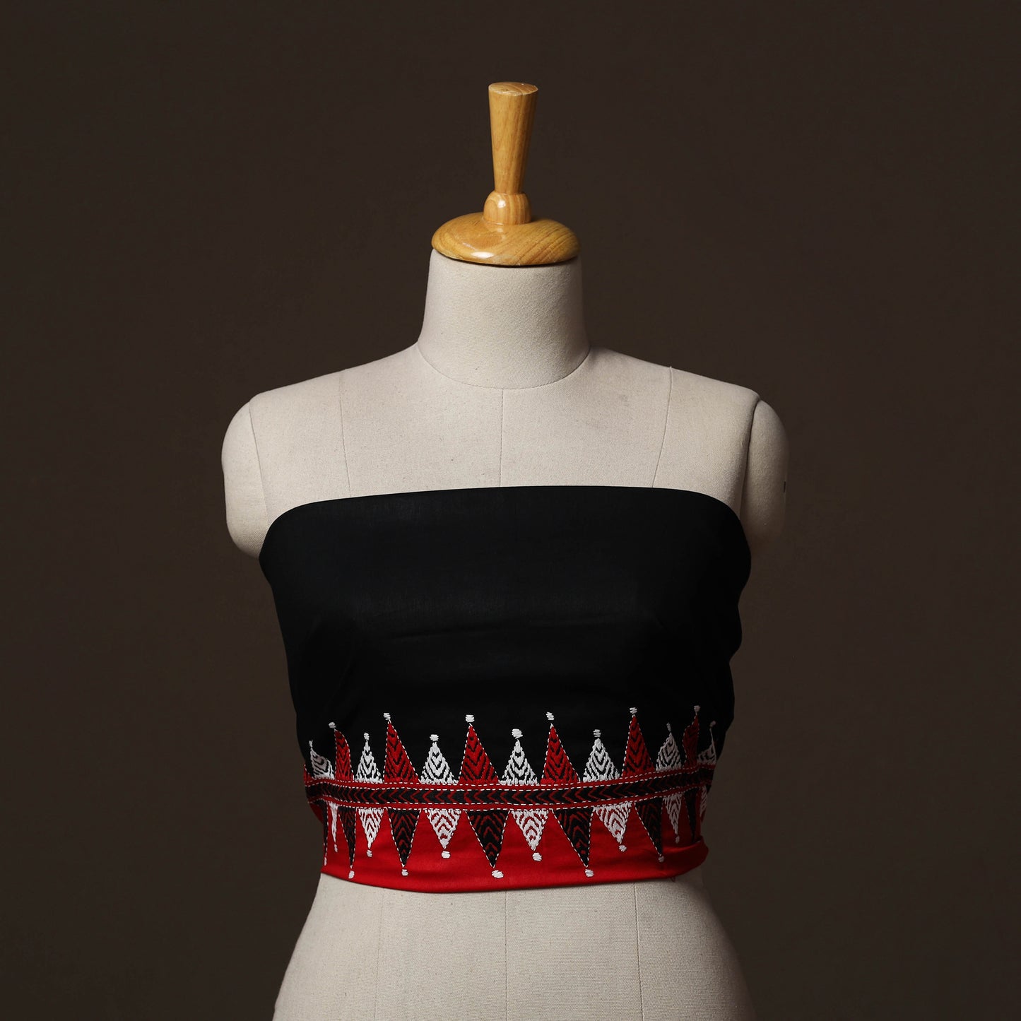 Bengal Kantha Hand Embroidered Cotton Blouse Piece 88