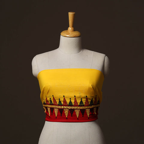 Bengal Kantha Hand Embroidered Cotton Blouse Piece 94