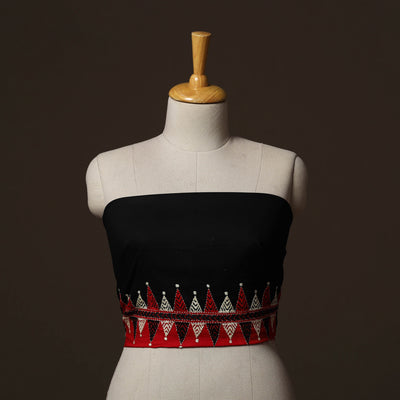 Bengal Kantha Hand Embroidered Cotton Blouse Piece 96