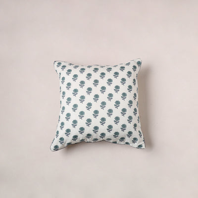 Sanganeri Floral Print Cushion Cover (16 x 16 in) 187