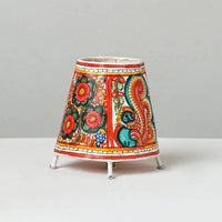 Handpainted Tholu Bommalata Leather Table Lamp (Small) 02