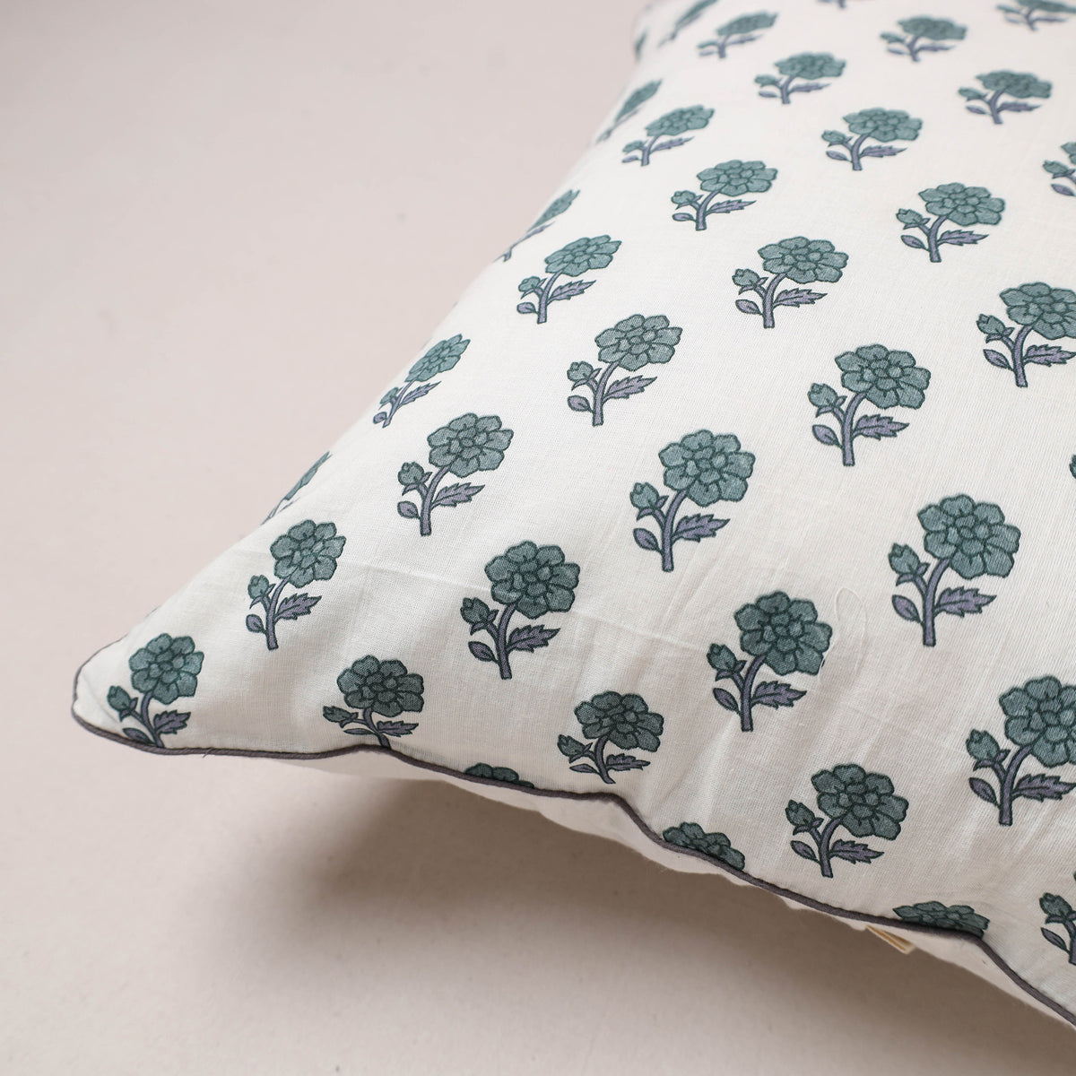 Sanganeri Floral Print Cushion Cover (16 x 16 in) 187