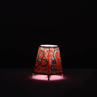 Handpainted Tholu Bommalata Leather Table Lamp (Small) 02