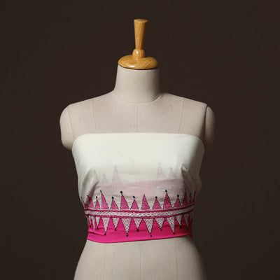 Bengal Kantha Hand Embroidered Cotton Blouse Piece 100