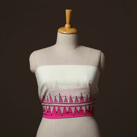 Bengal Kantha Hand Embroidered Cotton Blouse Piece 100