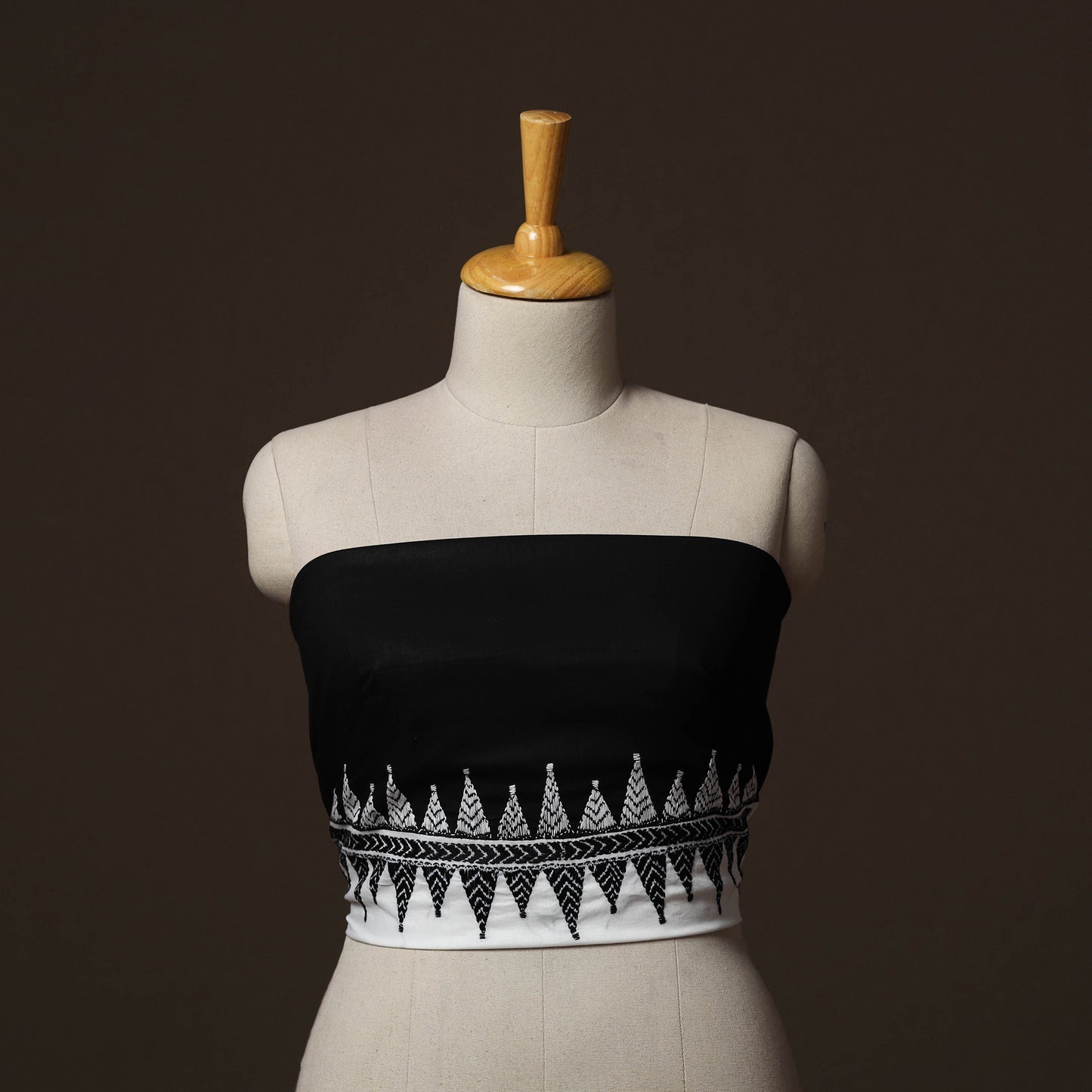 Bengal Kantha Hand Embroidered Cotton Blouse Piece 101
