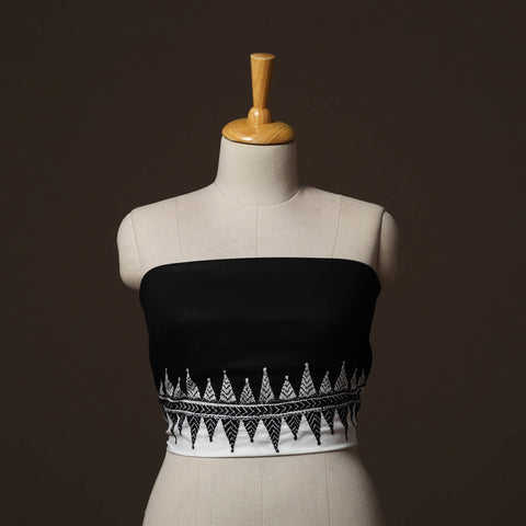 Bengal Kantha Hand Embroidered Cotton Blouse Piece 101