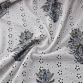 Sanganeri Hand Block Print Pure Cotton Floral Hakoba Fabric 01