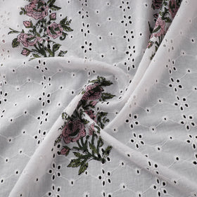 Sanganeri Hand Block Print Pure Cotton Floral Hakoba Fabric 02