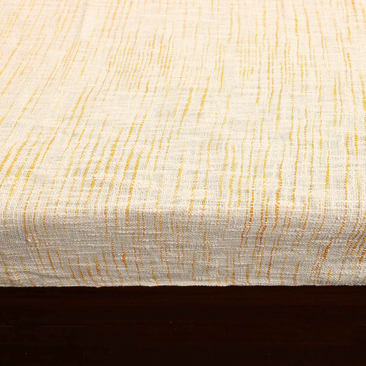 Yellow - Pure Handloom Cotton Double Bed Cover from Bijnor 13