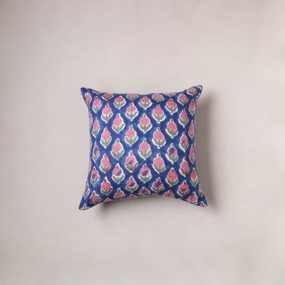 Sanganeri Floral Print Cushion Cover (16 x 16 in) 189