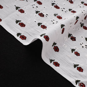 Sanganeri Hand Block Print Pure Cotton Floral Hakoba Fabric 03