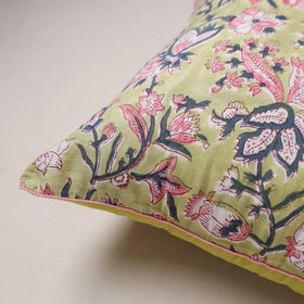 Sanganeri Floral Print Cushion Cover (16 x 16 in) 190