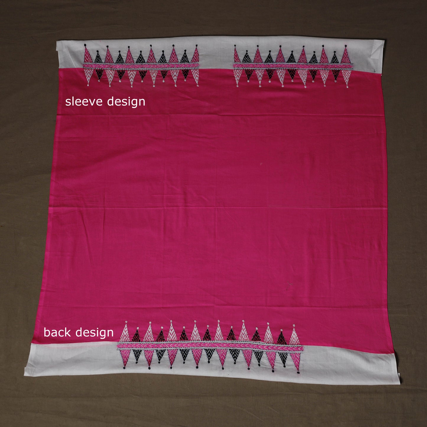 Bengal Kantha Hand Embroidered Cotton Blouse Piece 99
