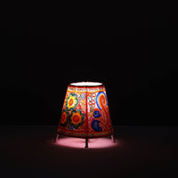 Handpainted Tholu Bommalata Leather Table Lamp (Small) 07