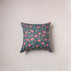 Sanganeri Floral Print Cushion Cover (16 x 16 in) 191