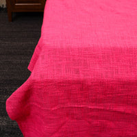 Pink - Pure Handloom Cotton Double Bed Cover from Bijnor 15