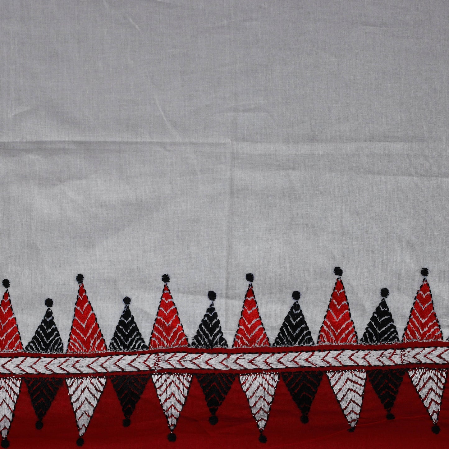 Bengal Kantha Hand Embroidered Cotton Blouse Piece 98