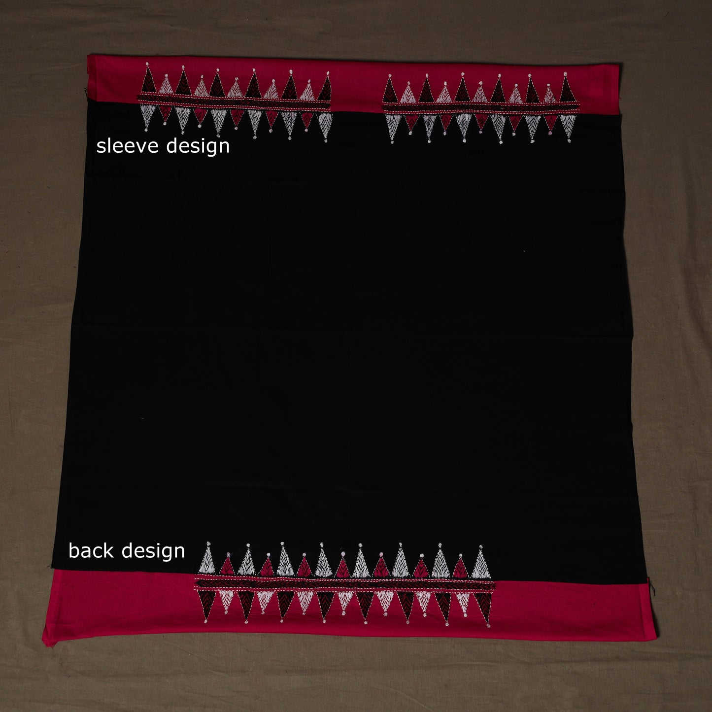 Bengal Kantha Hand Embroidered Cotton Blouse Piece 97