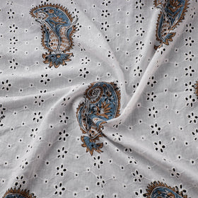 Sanganeri Hand Block Print Pure Cotton Floral Hakoba Fabric 07