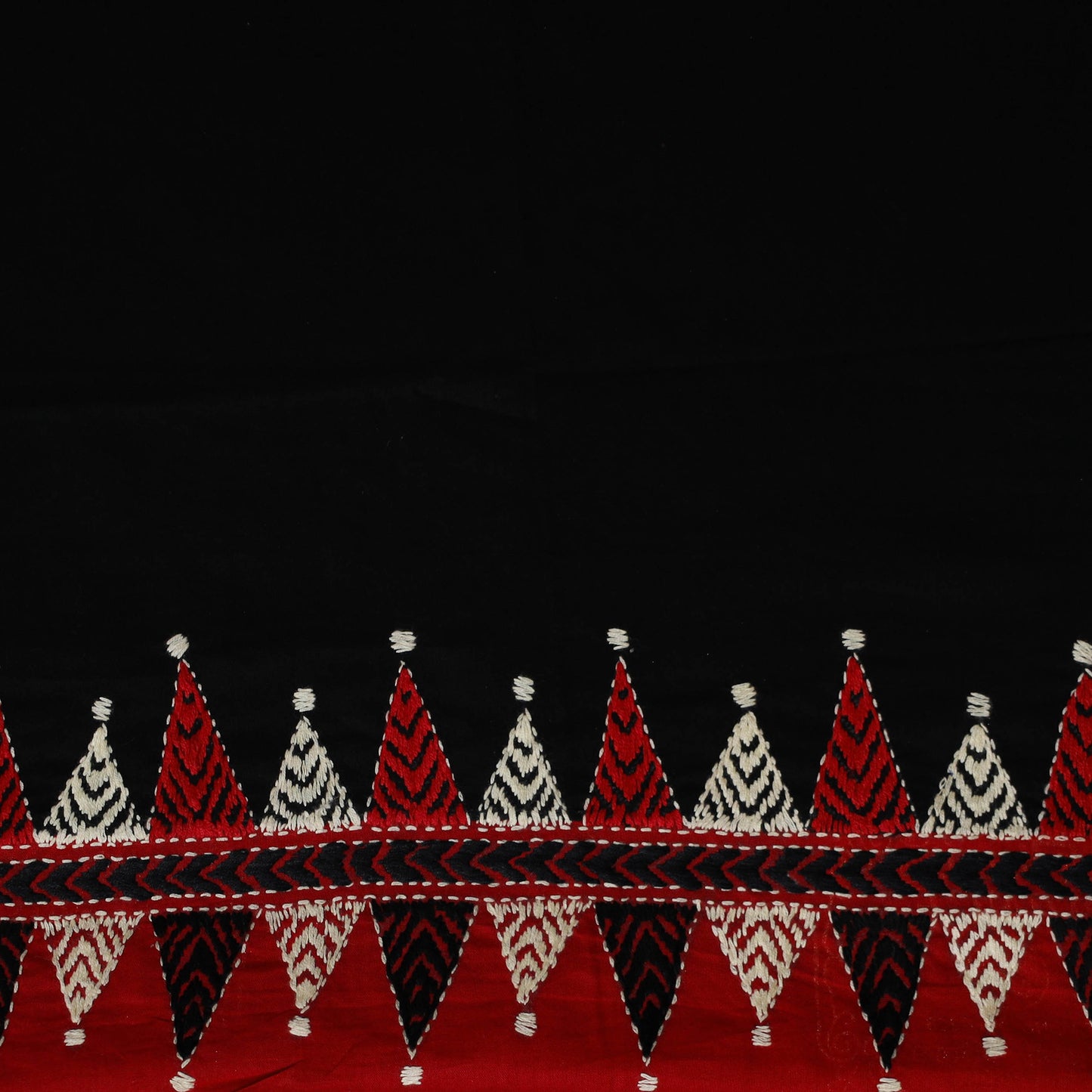 Bengal Kantha Hand Embroidered Cotton Blouse Piece 96