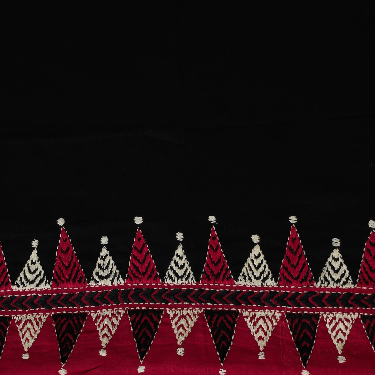 Bengal Kantha Hand Embroidered Cotton Blouse Piece 97