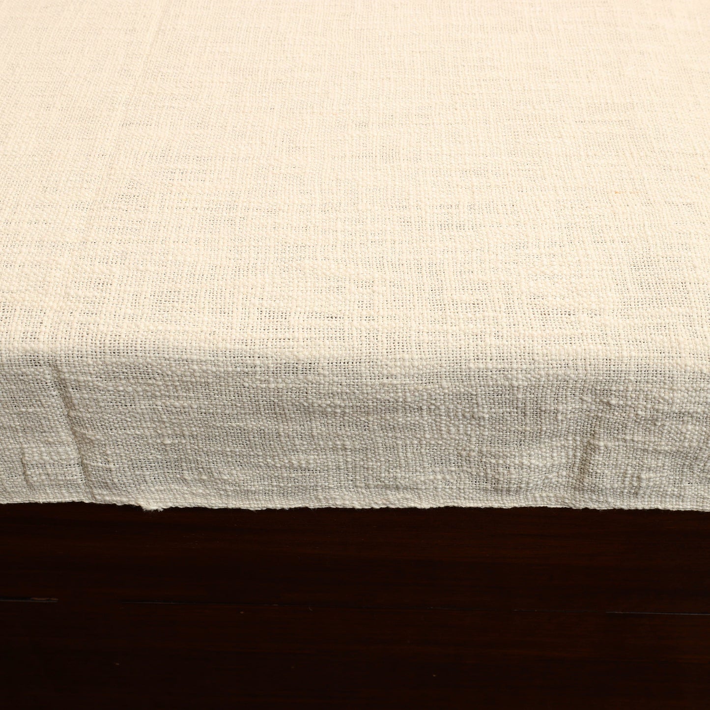 White - Pure Handloom Cotton Double Bed Cover from Bijnor 16