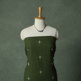 Jacquard Woven Cotton 2pc Unstitched Dress Material Kurta Set with Jewellery 24