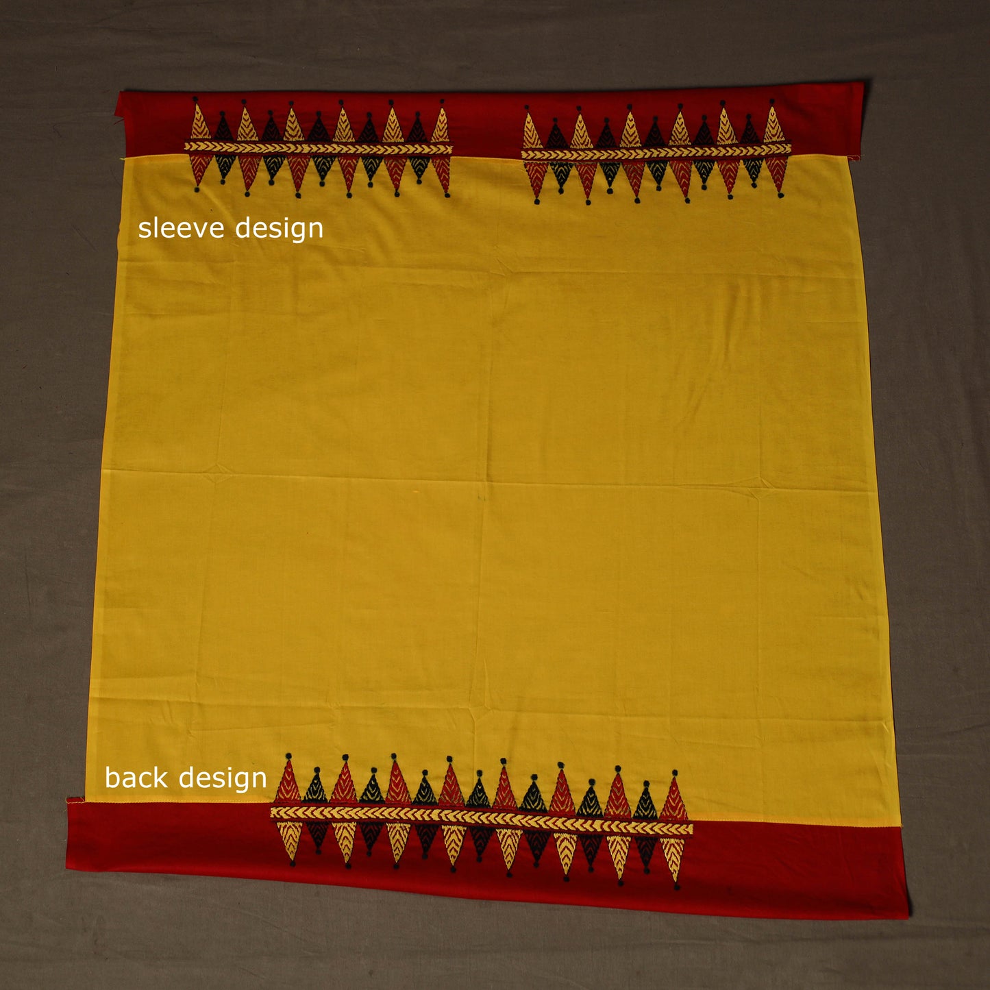 Bengal Kantha Hand Embroidered Cotton Blouse Piece 94