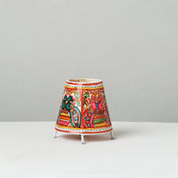 Handpainted Tholu Bommalata Leather Table Lamp (Small) 13