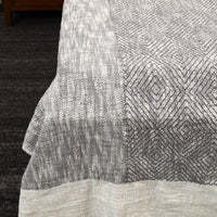 Grey - Pure Handloom Cotton Double Bed Cover from Bijnor 17