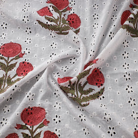 Sanganeri Hand Block Print Pure Cotton Floral Hakoba Fabric 09