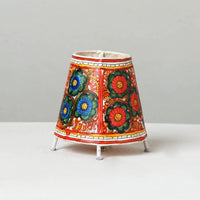 Handpainted Tholu Bommalata Leather Table Lamp (Small) 14