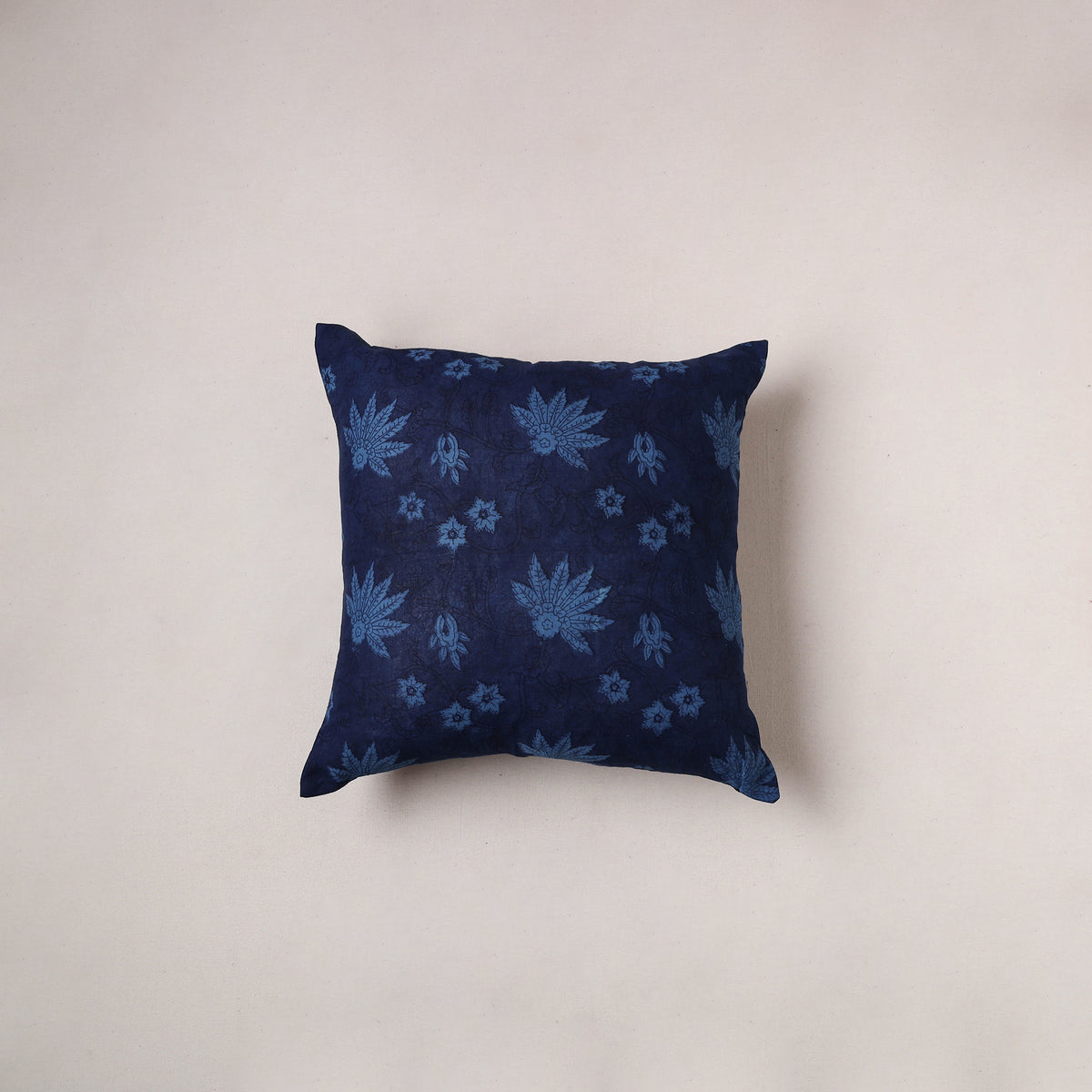 Indigo Bagru Print Cushion Cover (16 x 16 in) 196