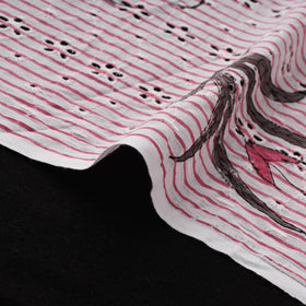 Sanganeri Hand Block Print Pure Cotton Floral Hakoba Fabric 10
