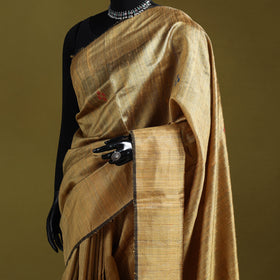 Handloom Tussar Silk Zari Border Bhagalpuri Saree 06