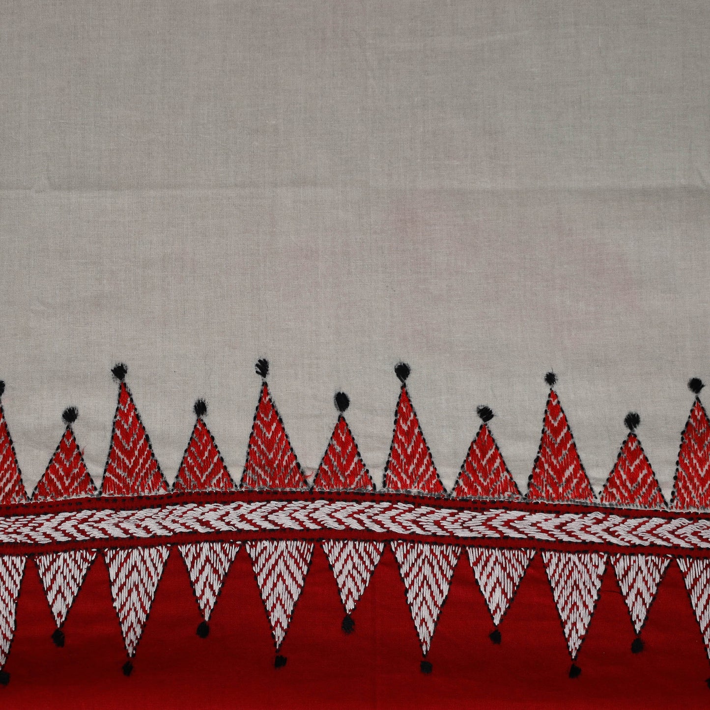 Bengal Kantha Hand Embroidered Cotton Blouse Piece 91