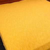 Yellow - Pure Handloom Cotton Double Bed Cover from Bijnor 19