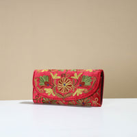 Authentic Kashmiri Crewel Embroidery Velvet Travel Wallet 61