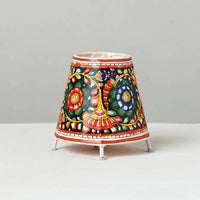 Handpainted Tholu Bommalata Leather Table Lamp (Small) 18