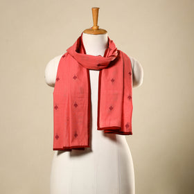  Peach Cotton Jacquard Stole