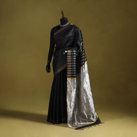 Handloom Tussar Silk Zari Border Bhagalpuri Saree 07